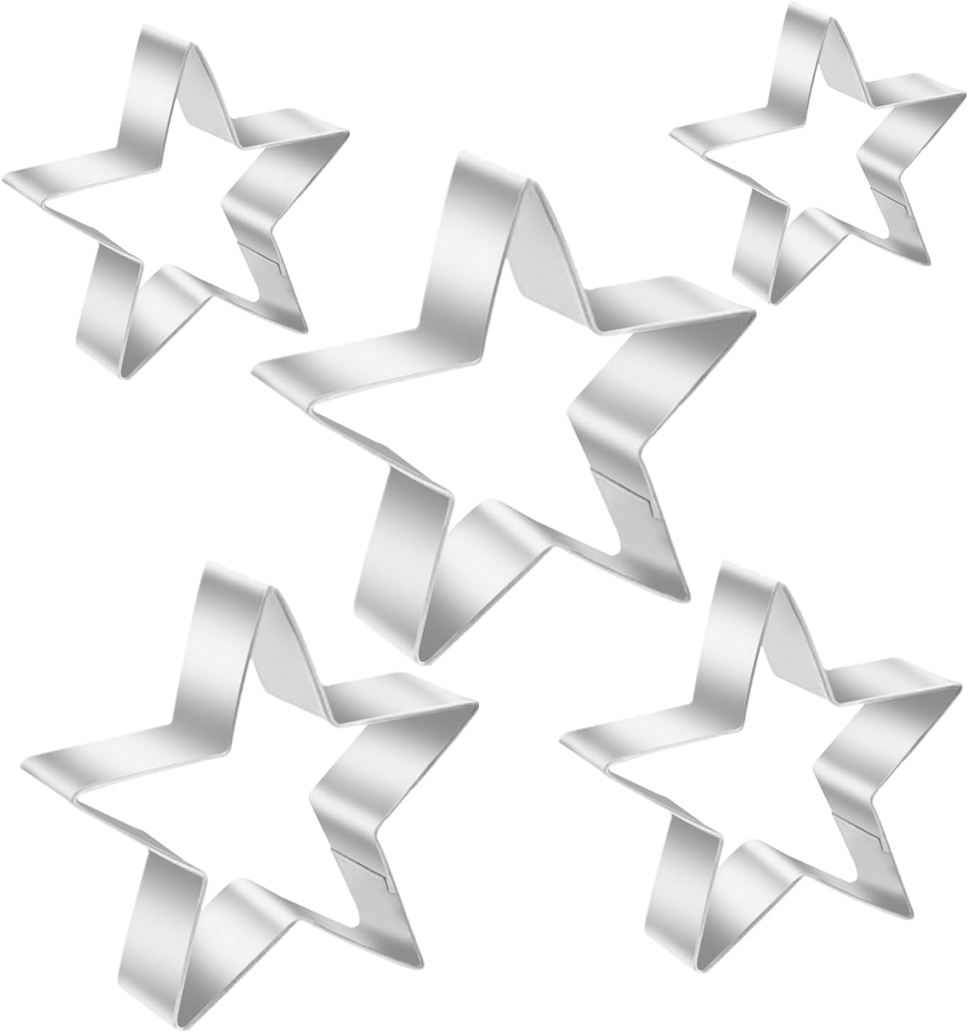 3PCs Gingerbread Man Cookie Cutters, Assorted Size 5.12" 4.13" 3.11" Large Christmas Cookie Cutter Set Molds Holiday Cookies Cutters Shapes,Stainless Steel