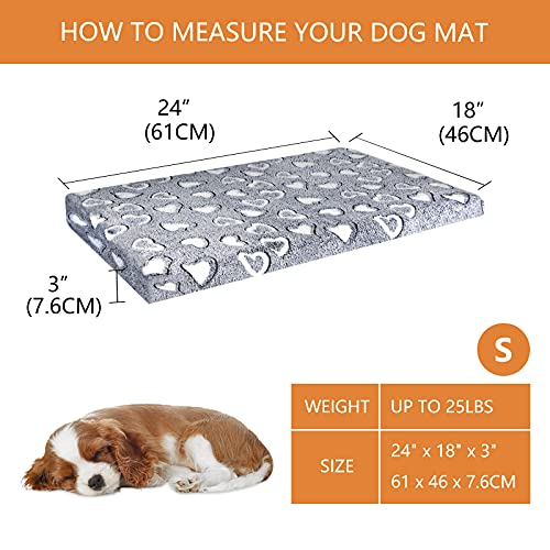 vankean reversible cool and warm dog bed mat for crates 48x30x3 grey xx-large