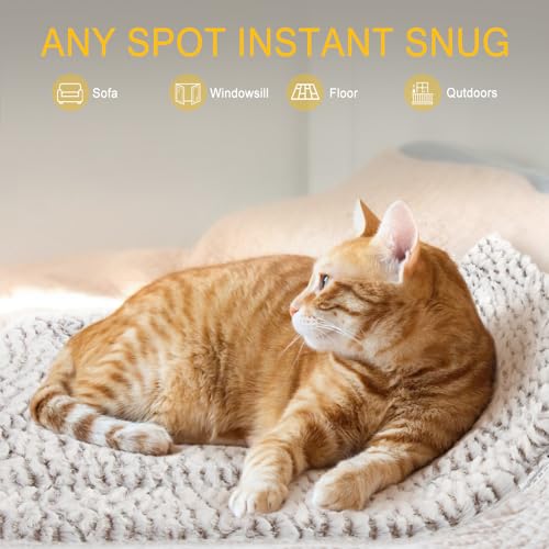 Self-heating cat pad, 27.5" x 18.5", thermal heated cat mat, extra warm pet mat for outdoor and indoor use