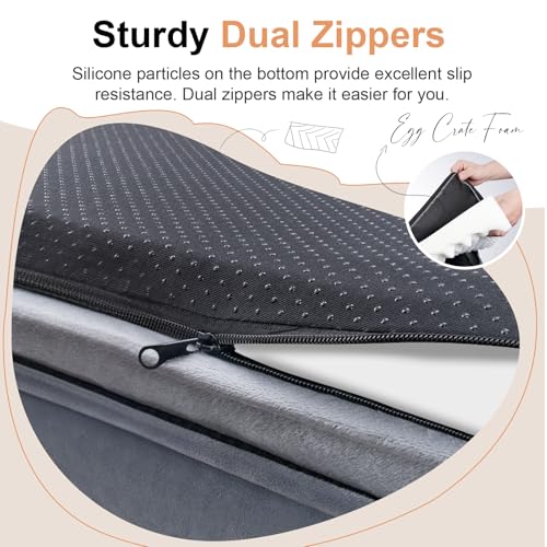 Bolster XL Orthopedic Dog Bed for Large Dogs Memory Foam Sofa Waterproof Removable Cover