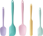 5 Piece Silicone Spatula Set for High Heat Resistant Non-Stick Cooking