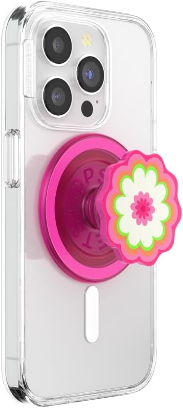 PopSockets Phone Grip with Expanding Kickstand, Adhesive Grip - Neon Pink