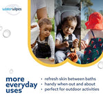 WaterWipes Sensitive+ Bathing Wipes, 3-In-1 Cleans, Cares, Protects, Unscented, Hypoallergenic, 99.9% Water, 16 Count, 1 Pack