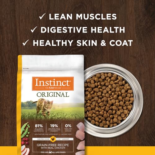 Instinct Original Raw Coated High Protein Grain Free Chicken Dry Cat Food 11 lb Bag