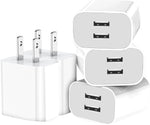 Dual Port USB Wall Charger for iPhone, Samsung, and Android Phones