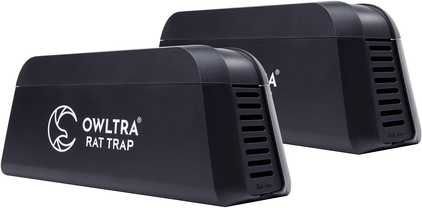 OW-2 Indoor Electric Mouse Trap 2 PCS, Instant Kill Rodent Zapper with Pet Safe Trigger, Black