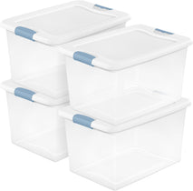 Sterilite 4-Pack 64 Quart Latching Box Storage Organizer Bins