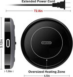 bestinkits auto on/off gravity-induction mug warmer for office desk use black