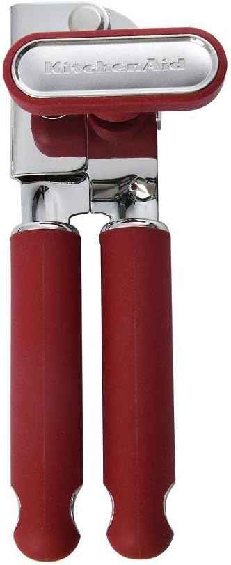 KitchenAid Classic Multifunction Can Opener and Bottle Opener Easy to Use, Razor Sharp Stainless Steel Cutting Wheel, Soft Ergonomic Handles, Black