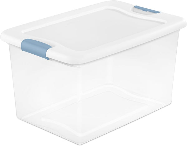 Sterilite 4-Pack 64 Quart Latching Box Storage Organizer Bins