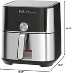 Instant Pot 4QT Vortex Plus 6-in-1 Mini Air Fryer, Custom Program Options, Crisps, Broils, Roasts, Dehydrates, Bakes, Reheats, 100+ In-App Recipes, Stainless Steel,4 Quarts