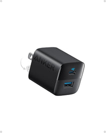 Anker USB Charger Block, 33W 2 Port Compact Type C Charger with Foldable Plug for iPhone 17/16 Series, Galaxy, and More (Cable Not Included, Black)