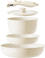 Redchef Ceramic Pots and Pans Set Non Stick, 5 Piece, Detachable Handle