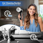 Electric Spin Scrubber, Cordless Shower Scrubber with Battery Level Display, 2 Speeds Electric Scrubber for Cleaning with 6 Replaceable Heads, Cleaning Brush for Bathroom/Sink/Window