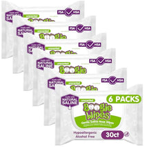 boogie wipes unscented baby wet wipes 180 count pack of 6 vitamin e aloe chamomile natural saline
