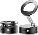 BISART Vacuum Magnetic Car Phone Holder – 360° Rotatable, Reinforced 96LBS Suction Cup Mount Compatible with MagSafe for iPhone & Android, Portable for Car, Gym & Mirror (A7-Black)