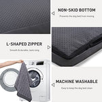 Rose velvet soft dog bed for medium dogs with waterproof and orthopedic features, 35 x 22 inch, gray