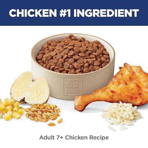 Hill's Science Diet Adult 7+, Senior Adult 7+ Premium Nutrition, Dry Cat Food, Chicken Recipe, 7 lb Bag