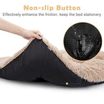 joejoy deluxe plush washable dog beds anti-slip pet sleeping mat for extra large medium small dogs 40 x 27 beige