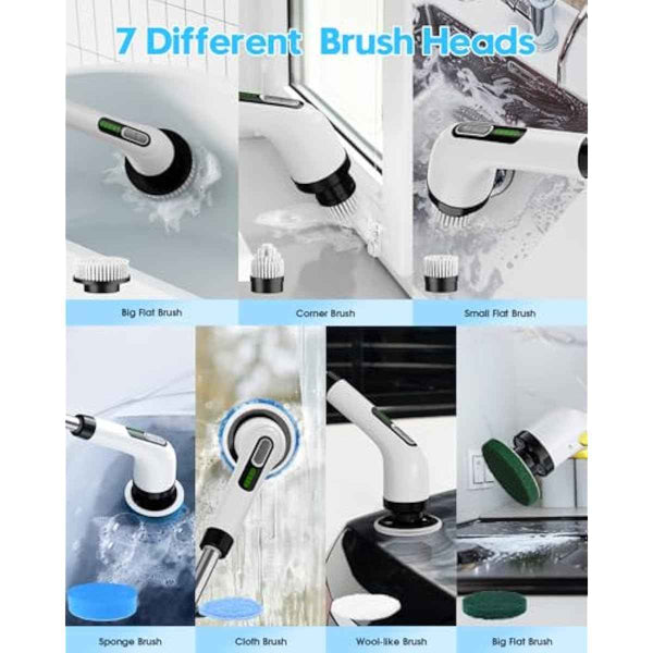 Highyes Cordless Electric Spin Scrubber for Effortless Bathroom Cleaning and Tile Tubs