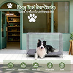 Dark Gray 35 x 22 inch Double-Sided Waterproof Dog Crate Pad with Cooling and Anti-Slip Features for Medium Large Dogs