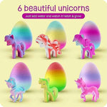 Dan&Darci Unicorn Hatching Surprise Eggs for Kids - 6 Pack - Grows 600% - Basket Stuffers - Easter Toys for Girls 3-8 - Birthday Gift - Party Favors for 3+ Year Old Girl - Gifts for Ages 3 4 5 6 7 8