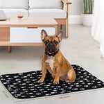 Comsmart small dog blankets, 6 pack puppy blanket, cute paw print, 24x28 inches, black, brown, blue grey, red, white