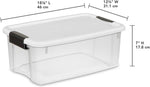 Sterilite 6-Pack Ultra Latching Box Storage Containers for Home and Office