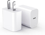 USB-C Charger Block for iPhone and iPad Charging Plug, 2-Pack Power Adapter