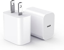 USB-C Charger Block for iPhone and iPad Charging Plug, 2-Pack Power Adapter