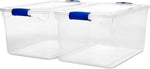 Large Clear Plastic Storage Bins with Lids for Home Office Organization