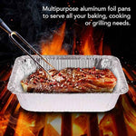 Stock Your Home Aluminum Pans 9x13 Disposable Foil Pans (30 Pack) - Half Size Steam Table Deep Trays - Tin Foil Pans Great for Cooking, Heating, Storing, Prepping Food