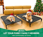 elevated dog bed for large dogs, black, 43.3 inches, no tools required, washable mesh, anti-slip feet