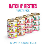 weruva batch o besties variety pack minced natural wet cat food 3oz can 12-pack