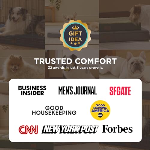 Bedsure dog beds large sized dog comfy flat pet beds with removable washable cover and orthopedic egg crate foam