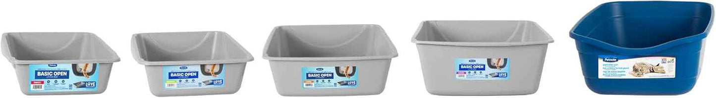 Petmate Litter Pan, Blue/Gray, Small, Made in USA