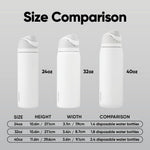 32-ounce insulated stainless-steel water bottle with straw for travel