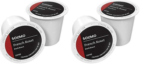 Amazon Solimo Dark Roast Coffee Pods, French Roast, 100 Count, Compatible with Keurig 2.0 K-Cup Brewers