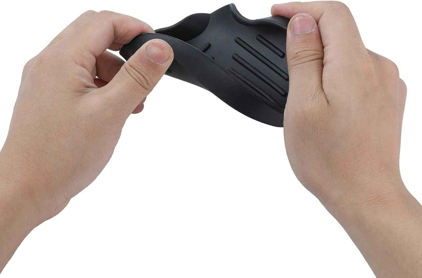 Silicone Bathroom Soap Dishes with Drain Spout-Bathroom and Kitchen Sink Organizer,Sponge Holder,Dish Soap Tray,Perfect for Dispenser,Scrubber,Bottle,Cup on Sink or Counter-Black 4.9"×3.2"