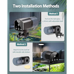 Automatic Fish Feeder for Small Aquariums: 200ml Large Capacity Auto Feeders with Battery Timer for Betta Koi and Turtles