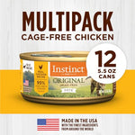 instinct original grain free real chicken recipe natural wet canned cat food, 5.5 oz, pack of 12