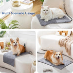 Cat Heating Pad with adjustable temperature and timer options, 18x18 inch, indoor, waterproof and flame-retardant PVC core