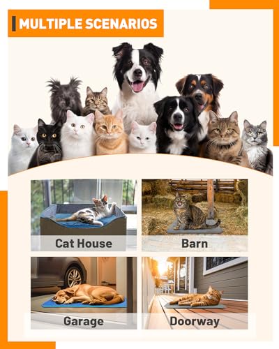 petnf pet heating pad with temperature adjustment 6 levels waterproof indoor