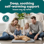 FurHaven ThermaNAP self-warming cat mat, small dog bed with machine washable plush faux fur, gray