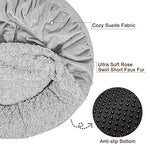 joejoy 23 inch small dog bed cat bed with hooded blanket, cozy cuddler luxury puppy pet bed