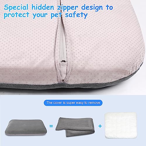 Large dog bed for 150 pounds dogs, 47 inches orthopedic mattress with anti slip bottom and removable cover