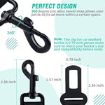 cooyoo dog seat belt 3 piece set adjustable nylon pet safety harness heavy duty elastic