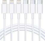 RCTech 3Pack 6FT Lightning cable MFi certified iPhone fast charger