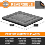 K&H self-warming cat bed pad for outdoor cat houses, reversible grey/black 21x17in machine washable
