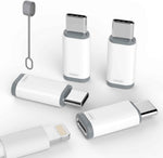 4-pack lightning to usb c adapter for iphone 15/16/17 pro/max, fast charging & data transfer, not for audio/otg